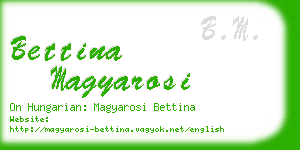bettina magyarosi business card